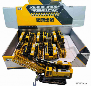 Кран арт. 8892 Гусеничный инерц. металл (6 шт.) шоубокс• Кран арт. 8892 Гусеничный инерц. металл (6 шт.) шоубокс•