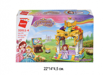 Конструктор арт. 32011-4" Принцесса (4шт.)/шоубокс 22*14*4,5