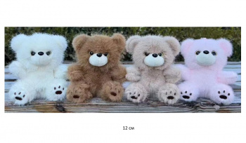 им Медведь арт. YE25901-1-1 Пушистый цвета микс со следами на лапках брелок в пак.)