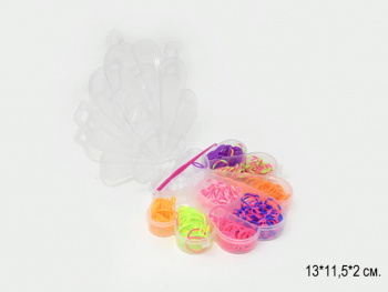 Набор для плетения арт. 202-600-10/197-5 Резиночки Ракушка в кор.= Набор для плетения арт. 202-600-10/197-5 Резиночки Ракушка в кор.=